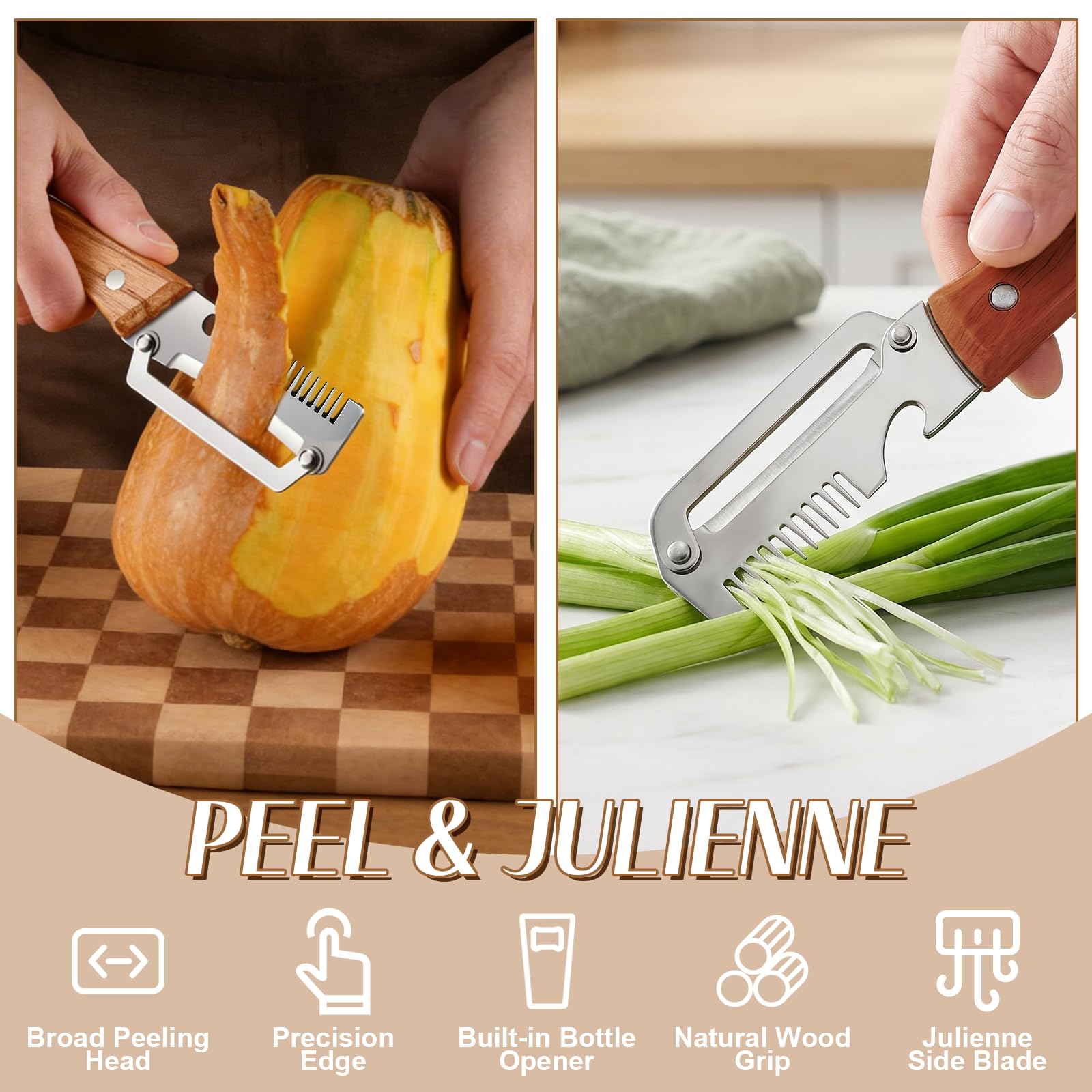Pengupas Sayuran 3-in-1 dengan - Vegetable Kitchen Gadgets ulasan dan harga