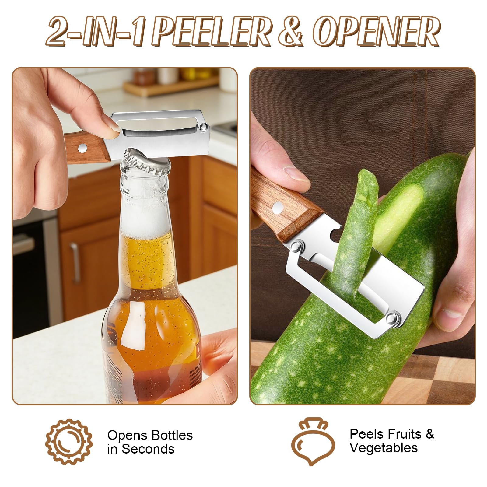 Pengupas Sayuran 3-in-1 dengan - Vegetable Kitchen Gadgets ulasan dan harga