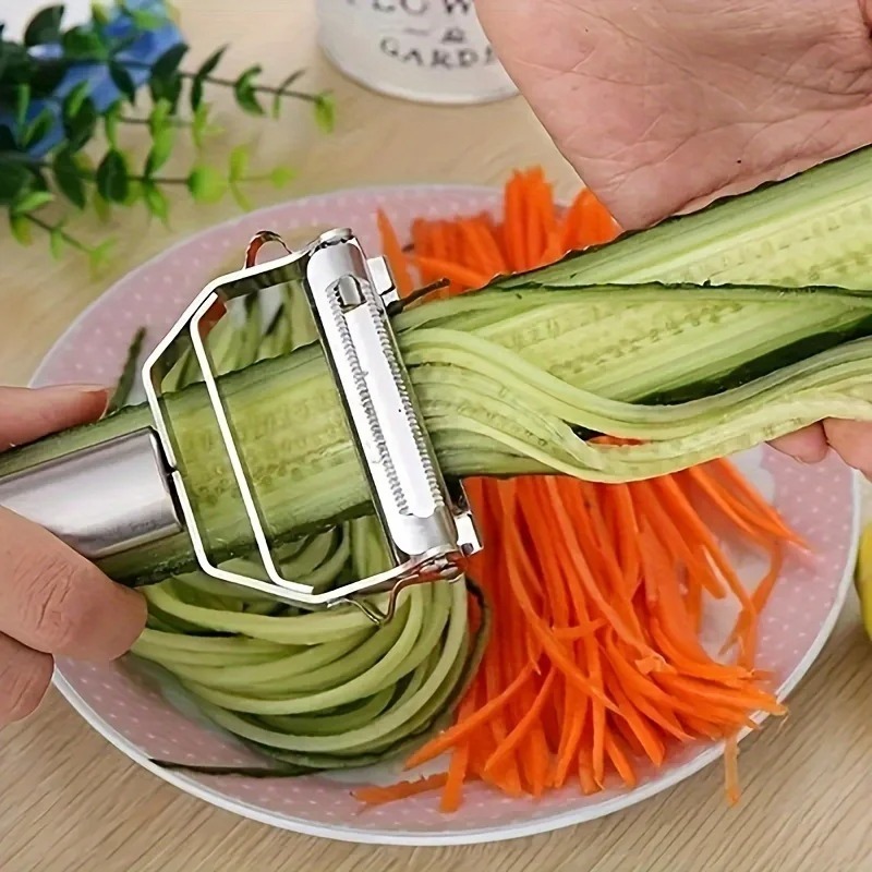 Pengupas Dapur Baja Tahan Kara - Vegetable Kitchen Gadgets ulasan dan harga